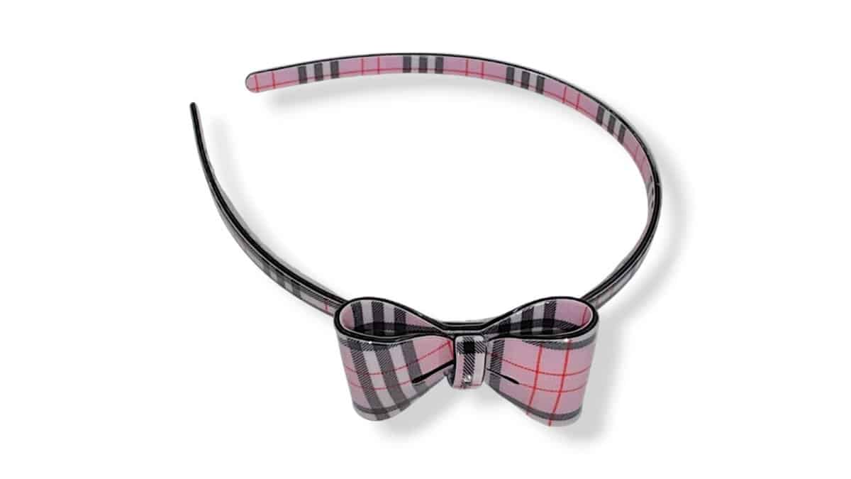 Στέκα Μαλλίων Bia-Bo Φιόγκος Πάχους 0,5 cm Ροζ