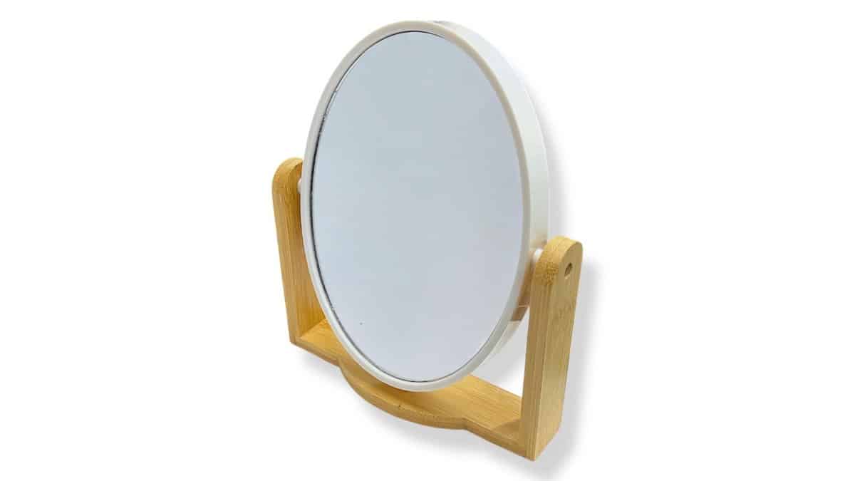 Καθρέφτης Μακιγιαζ Διπλής Όψης Baboo Οβάλ 20cm Λευκο