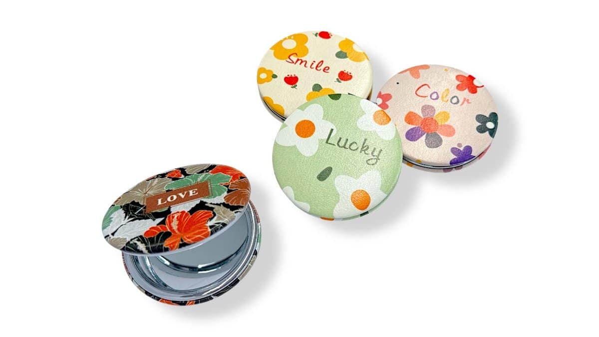 Καθρέφτης Μακιγιαζ Τσάντας Διπλής Όψης X2 Zoom Flowers