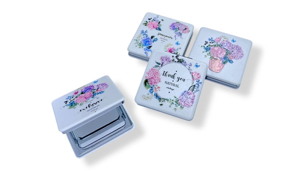 Καθρέφτης Μακιγιαζ Τσάντας Διπλής Όψης X2 Zoom Flowers