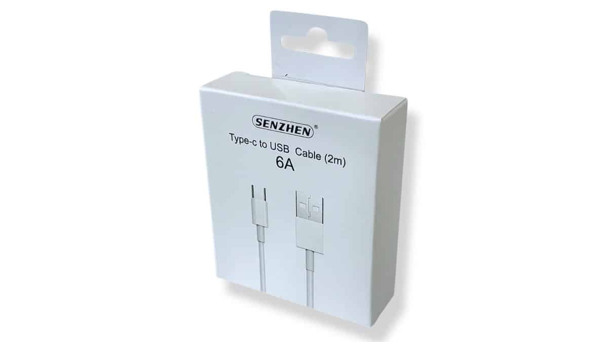 SENZHEN Καλώδιο Φόρτισης 2m USB-A to  USB-C Λευκό