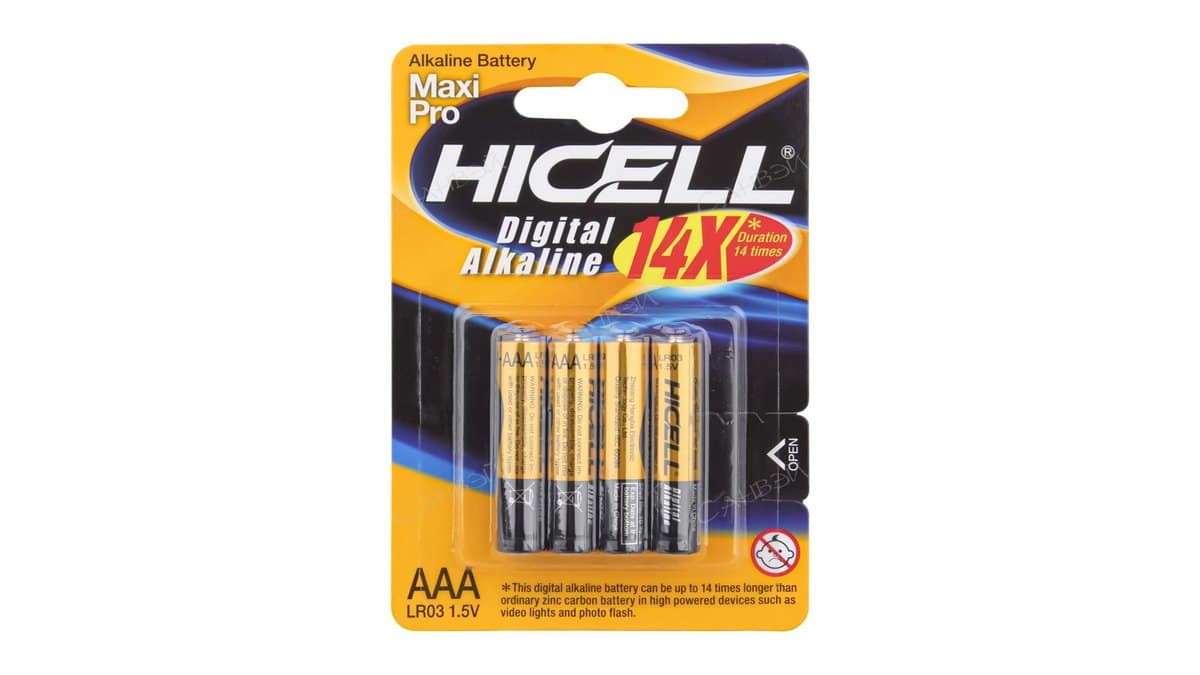 HICELL Αλκαλικές Μπαταρίες AAA LR03 1.5Volt Maxi Pro