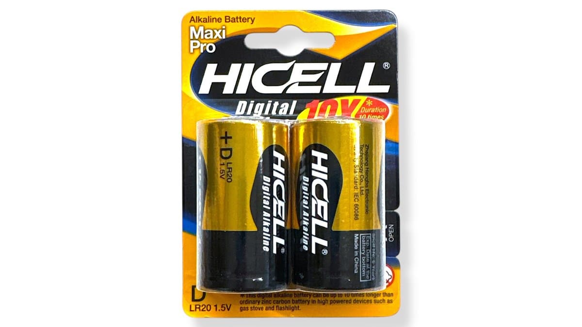 HICELL Αλκαλικές Μπαταρίες D LR20 1.5Volt Maxi Pro