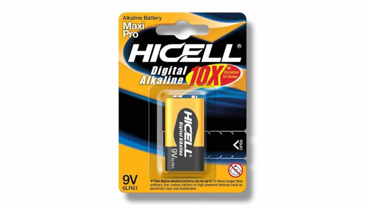 HICELL Αλκαλική Μπαταρία 9Volt 6LR61 Maxi Pro