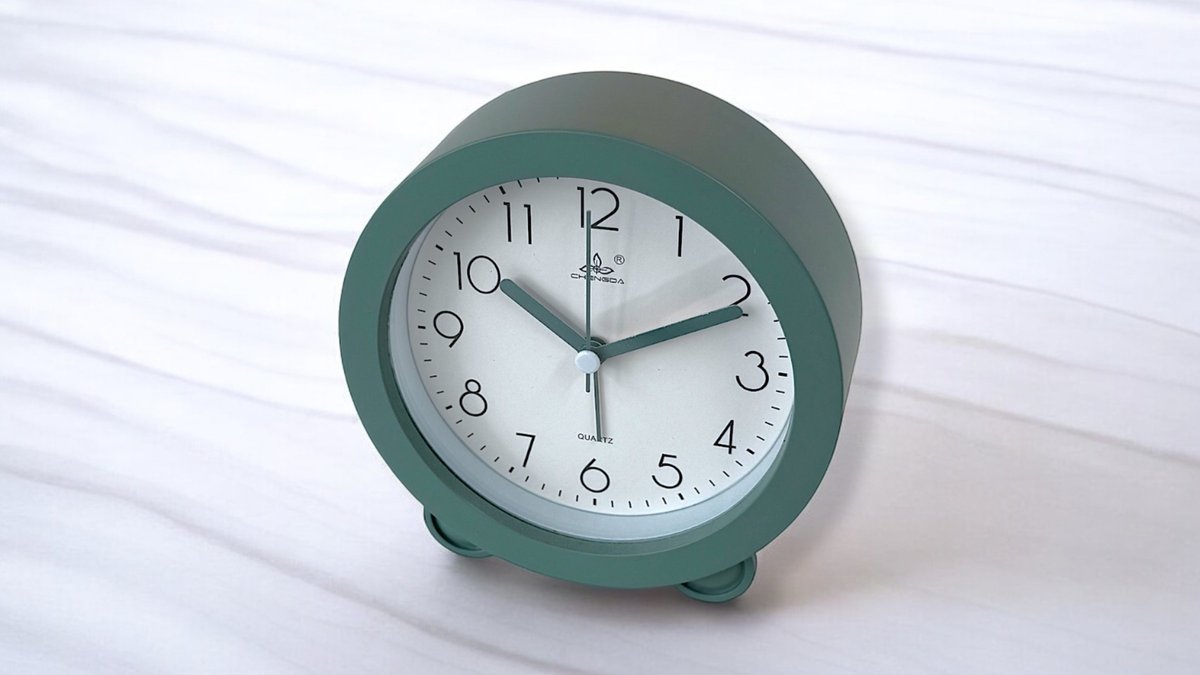 Αθόρυβο Ρολόι Ξυπνητήρι Alarm Clock 12cm Green