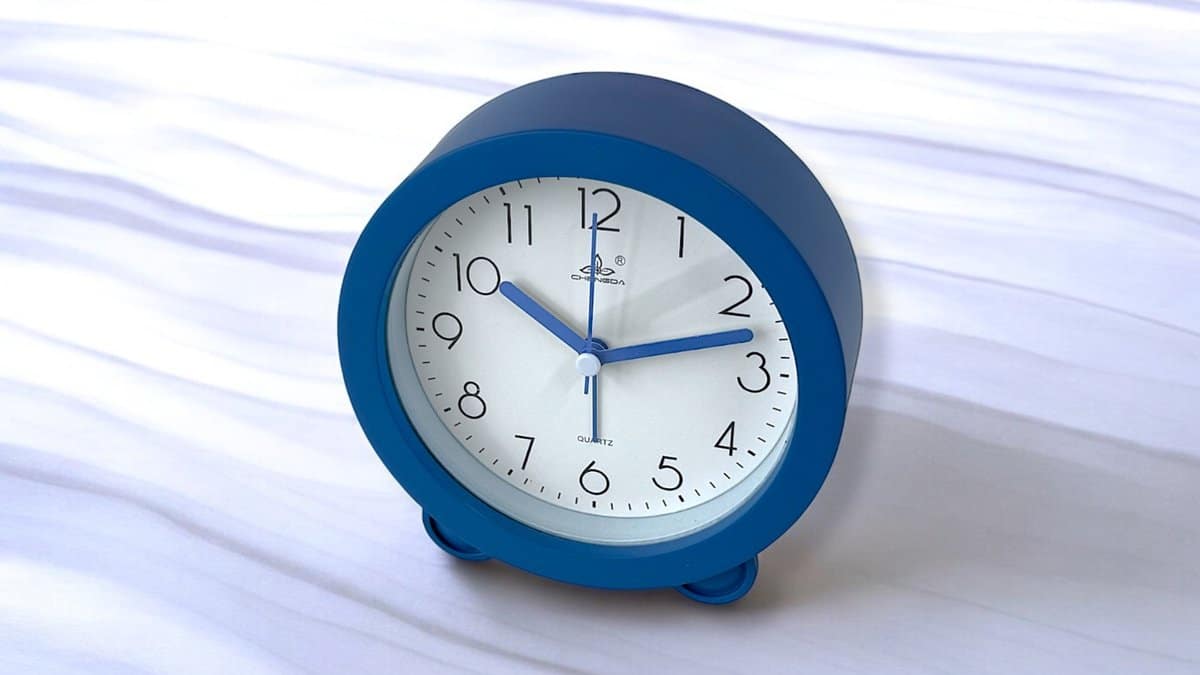 Αθόρυβο Ρολόι Ξυπνητήρι Alarm Clock 12cm Blue