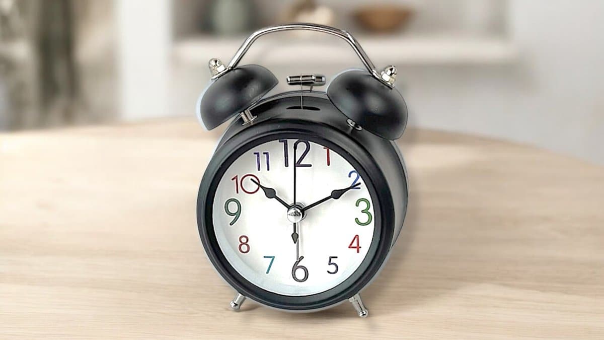 Vintage Bell Αθόρυβο Ρολόι Ξυπνητήρι Καμπανάκι 12cm Black