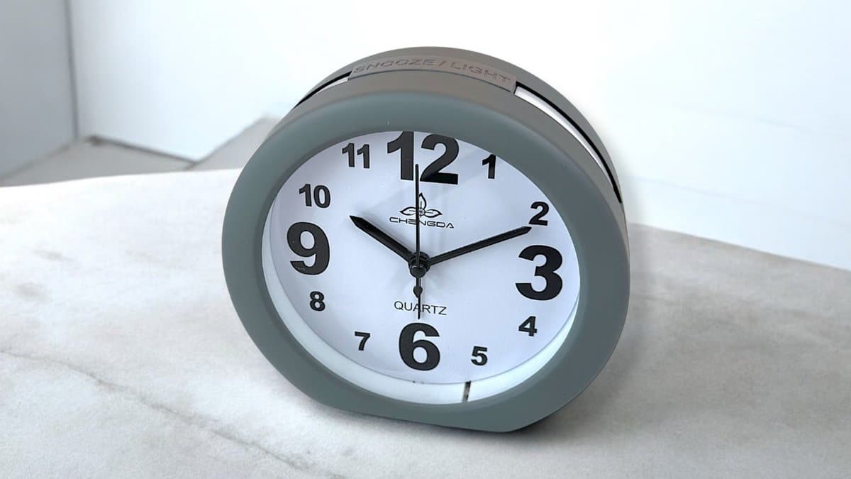 Αθόρυβο Ρολόι Ξυπνητήρι Επαναληπτικό Alarm Clock 13cm Grey