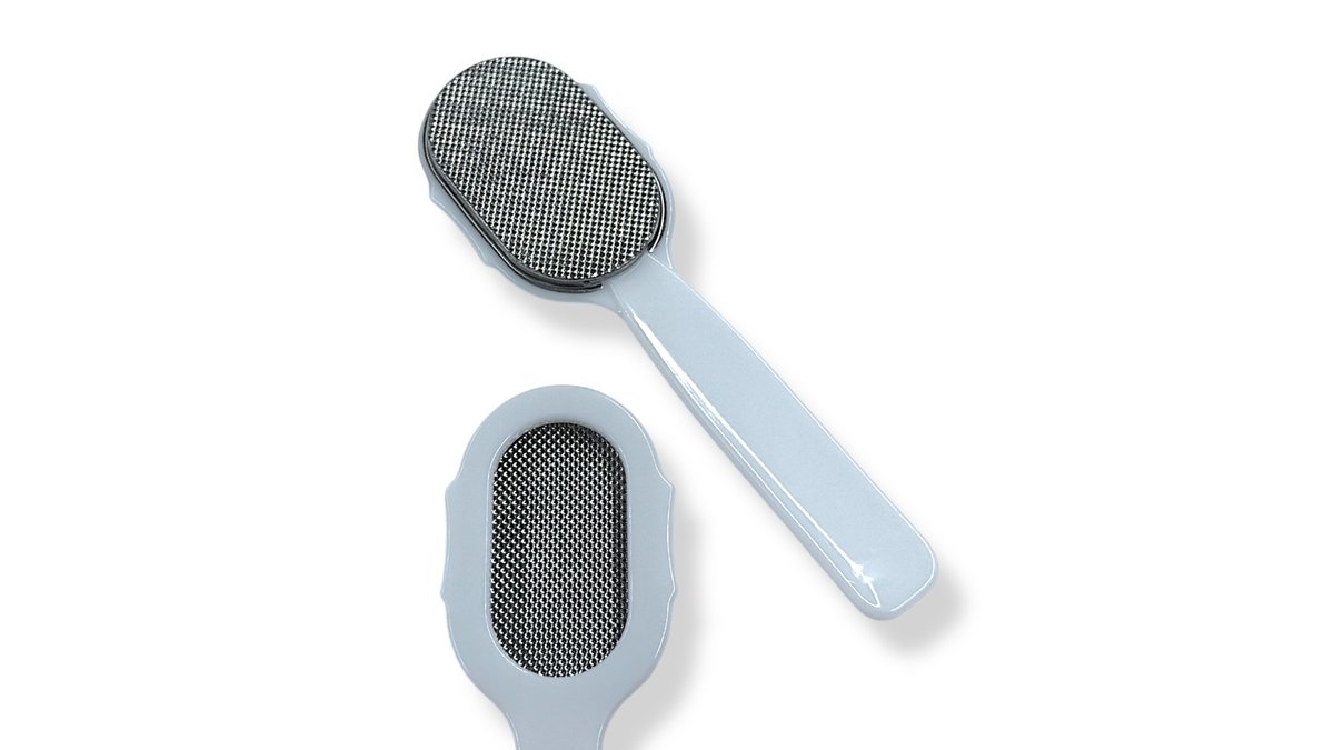 Ράσπα Ποδιών Από Ανοξείδωτο Ατσάλι 17cm Λευκή