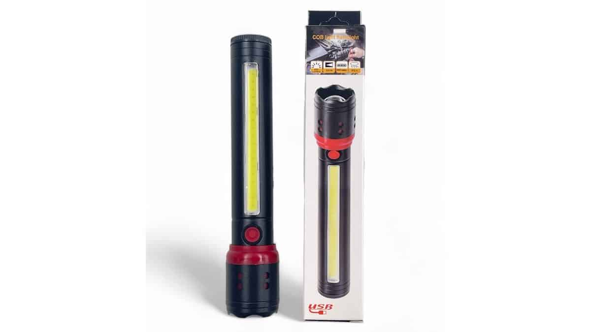 CLF Επαναφορτιζόμενος Φακός 17cm Led P50 + COB