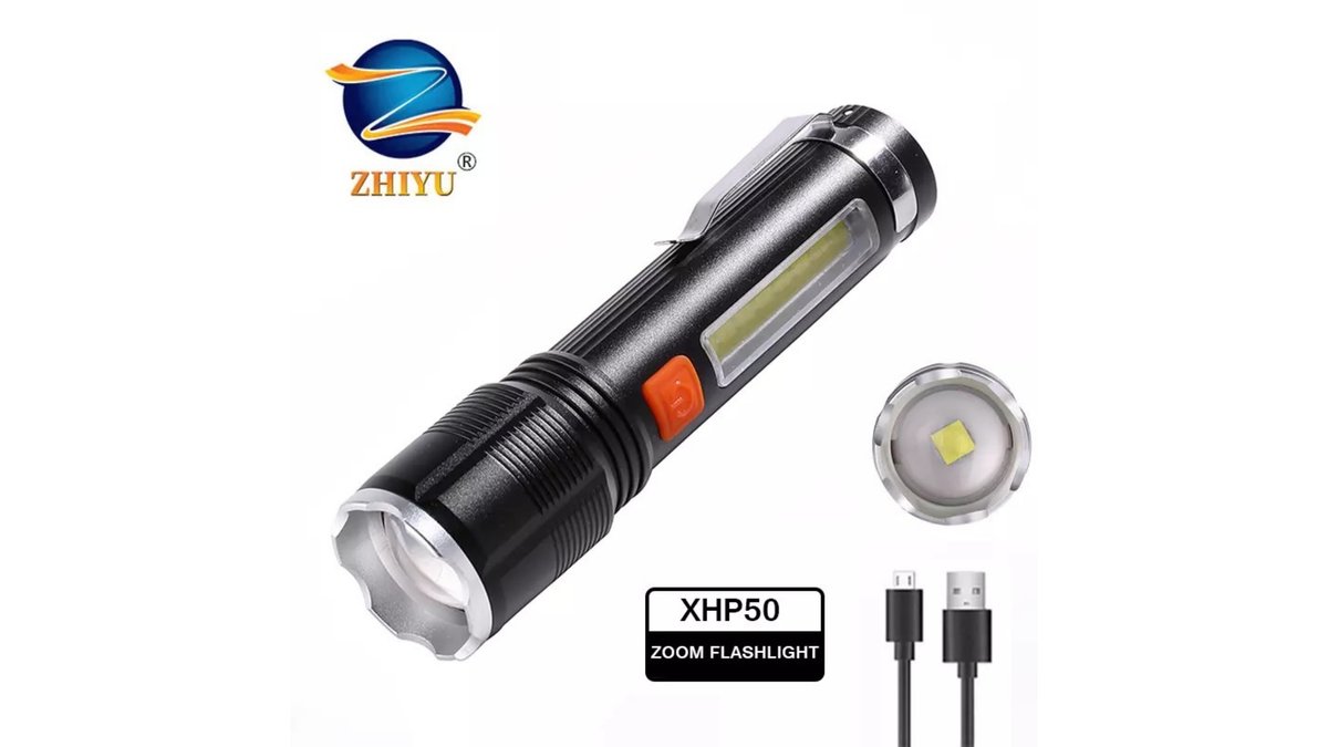 BX-P12 Επαναφορτιζόμενος Φακόσ Αλουμινίου Led P50 + COB