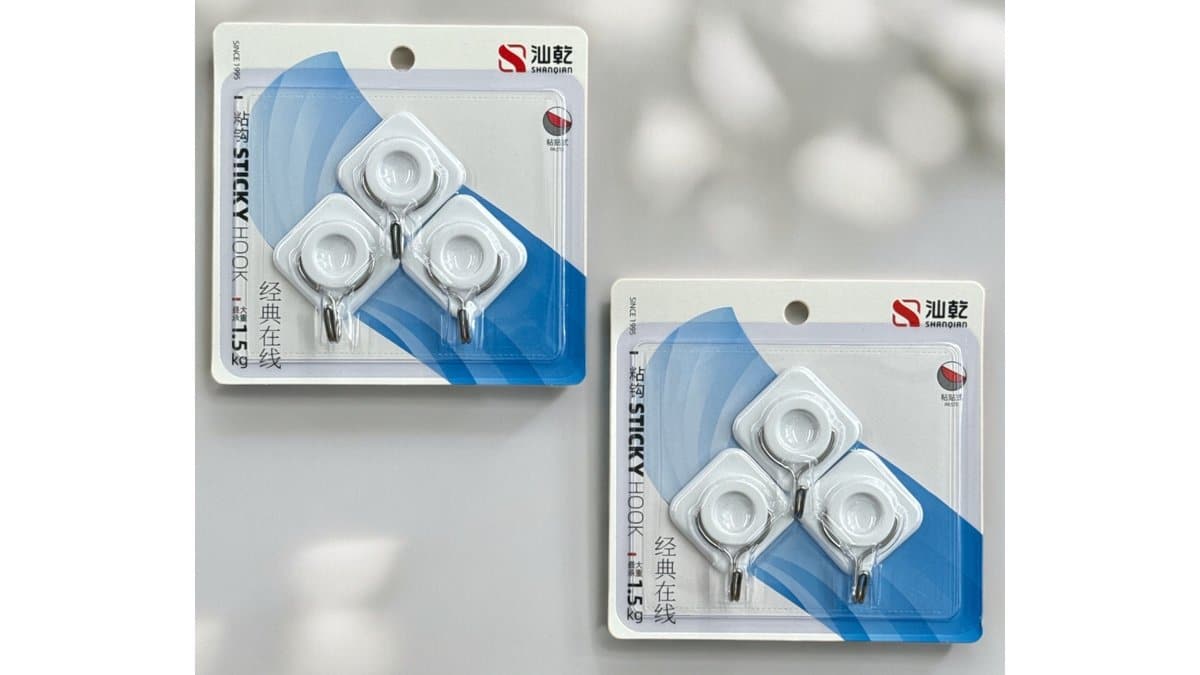 Αυτοκόλλητα Κρεμαστράκια Μπάνιου - Κουζίνας White (3 τμχ.)