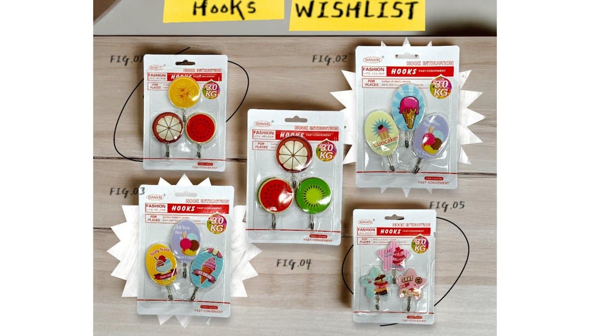 Αυτοκόλλητα Κρεμαστράκια Μπάνιου - Κουζίνας Fruit1 (3 τμχ.)