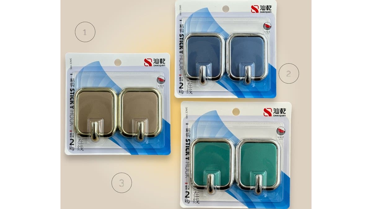 Αυτοκόλλητα Κρεμαστράκια Μπάνιου - Κουζίνας SQ3 (2 τμχ.)