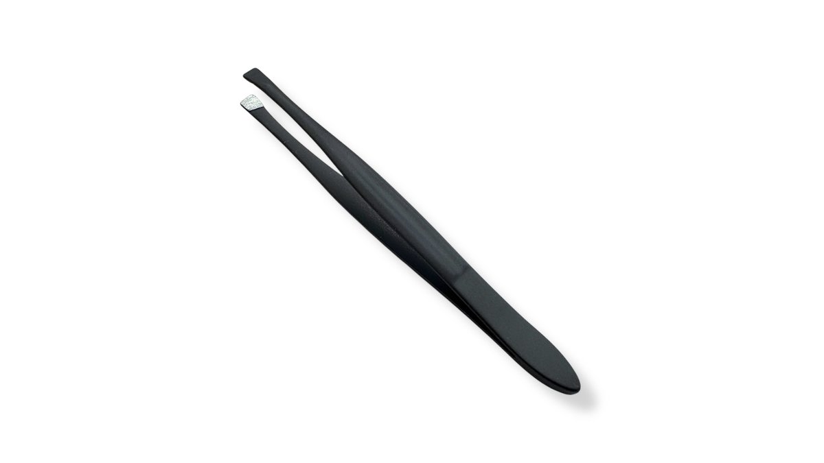 Τσιμπιδάκι Φρυδιών German Stainless Λοξή Μύτη 9 cm Μαύρο