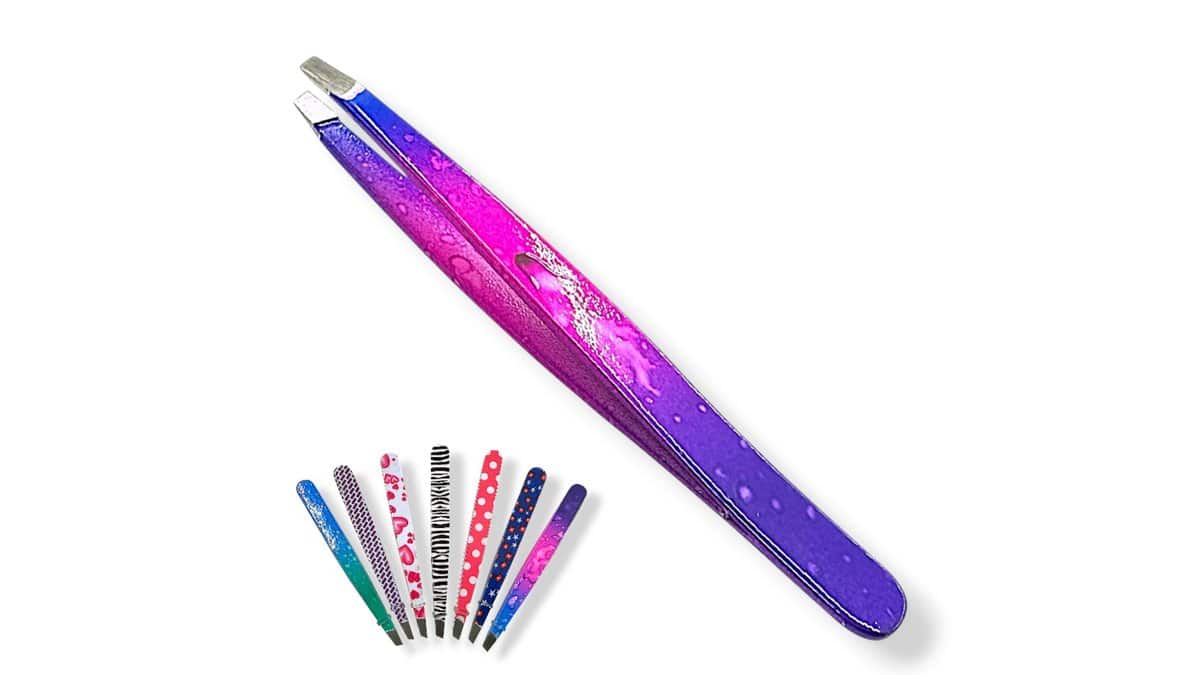 Τσιμπιδάκι Φρυδιών German Stainless Με Στάμπα Λοξή Μύτη 9,5 cm