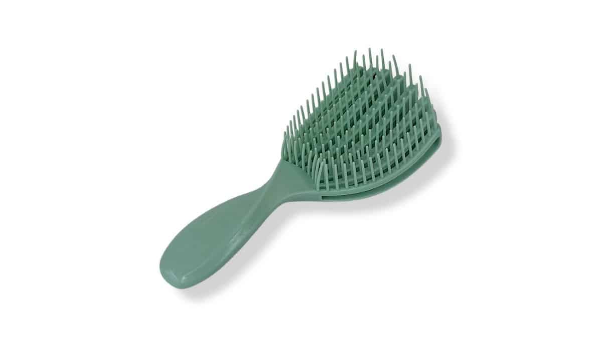 Βούρτσα Μαλλιών Εύκαμπτη Κοχύλι 17cm Πράσινη