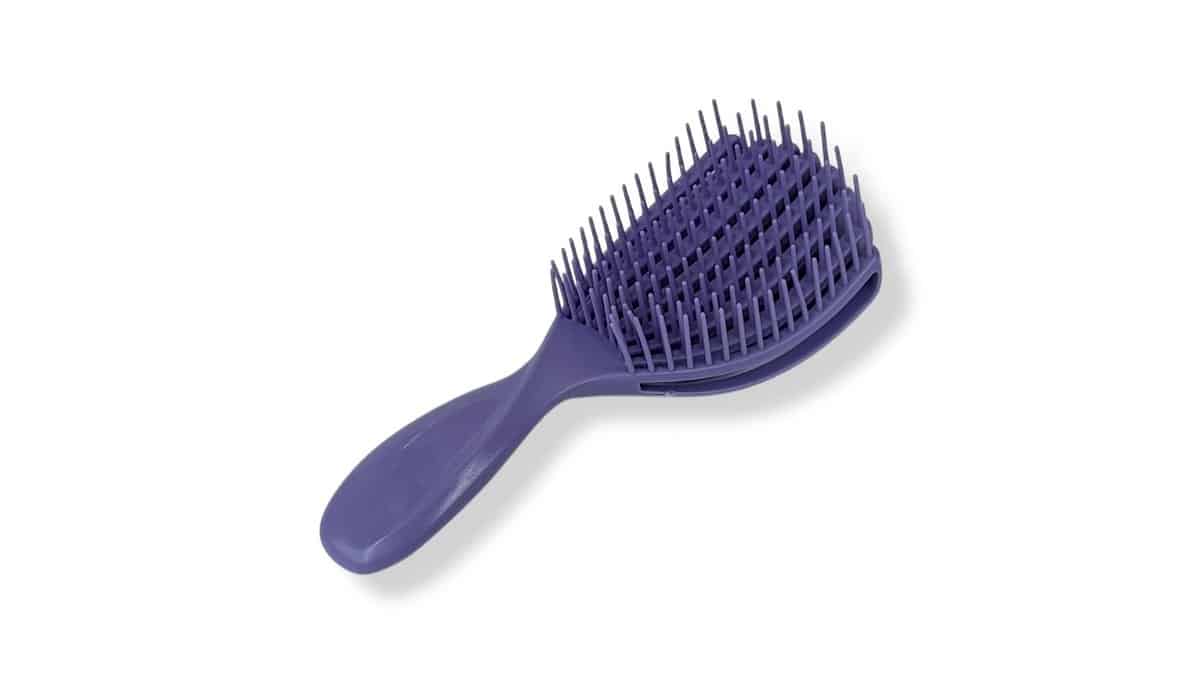 Βούρτσα Μαλλιών Εύκαμπτη Κοχύλι 17cm Μωβ