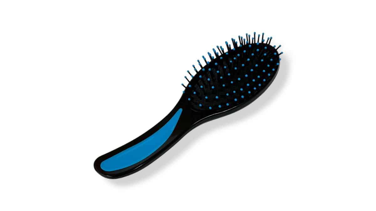 Βούρτσα Μαλλιών Οβάλ 20cm Μαύρo-Γαλάζιο