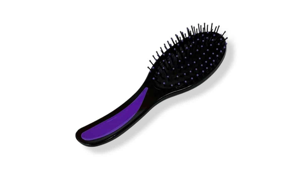 Βούρτσα Μαλλιών Οβάλ 20cm Μαύρo-Μώβ