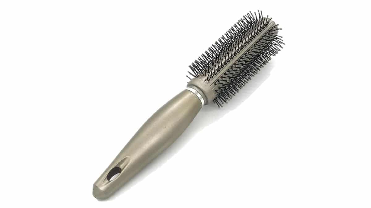 Βούρτσα Μαλλιών Στρογγυλή 22cm Χρυσό Ματ