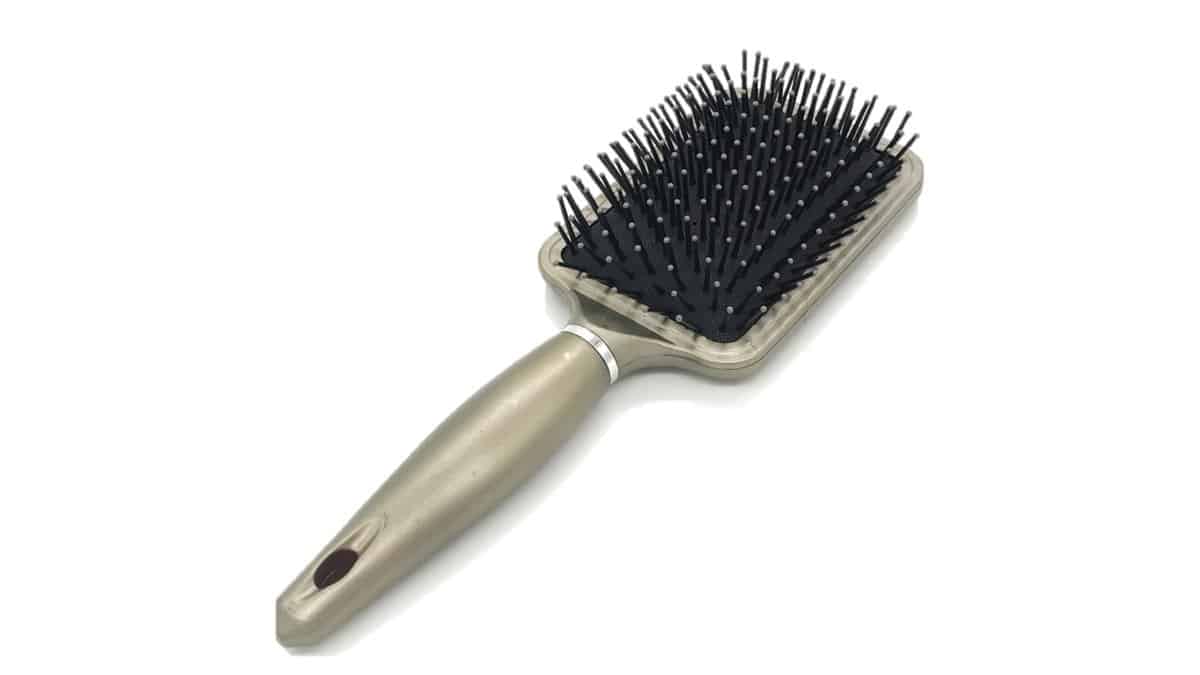 Βούρτσα Μαλλιών Τετράγωνη 25cm Χρυσό Ματ