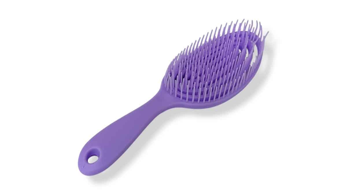 Βούρτσα Μαλλιών Εύκαμπτη Οβάλ 23cm Μώβ