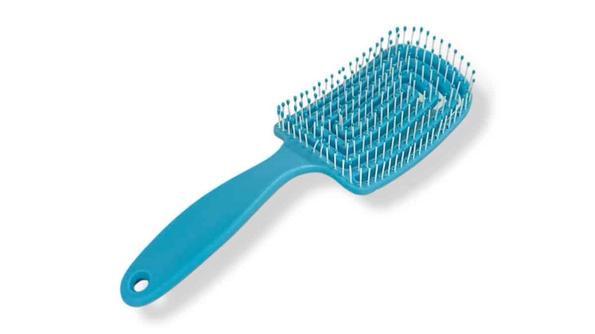 Βούρτσα Μαλλιών Εύκαμπτη Τετράγωνη 24cm Γαλάζια