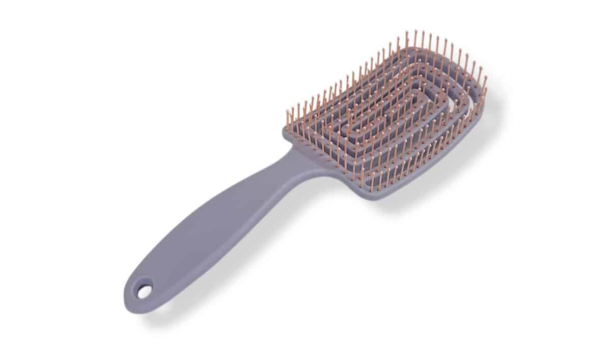 Βούρτσα Μαλλιών Εύκαμπτη Τετράγωνη 24cm Μωβ
